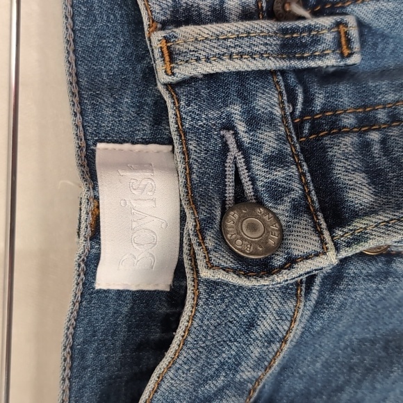 Boyish Dempsey High Rise Button Fly Distressed Raw Hem Denim Jeans Size 25 - Picture 8 of 11